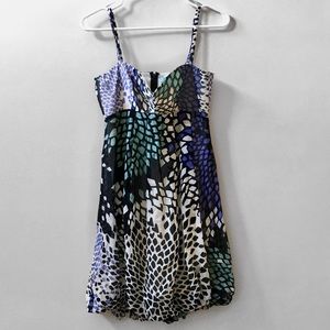 Marciano Blue White Geometric Print Dress – Size Small